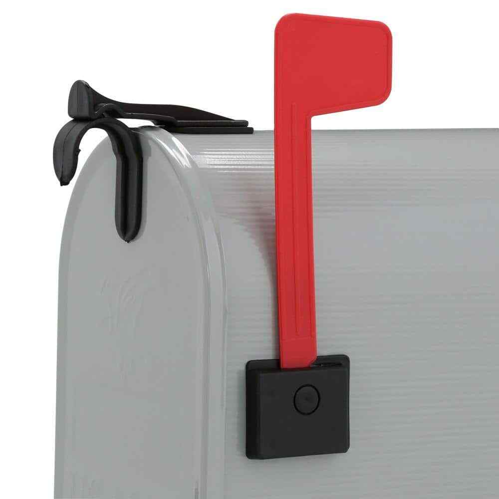 Grayson Gray, Medium, Steel, Post Mount Mailbox