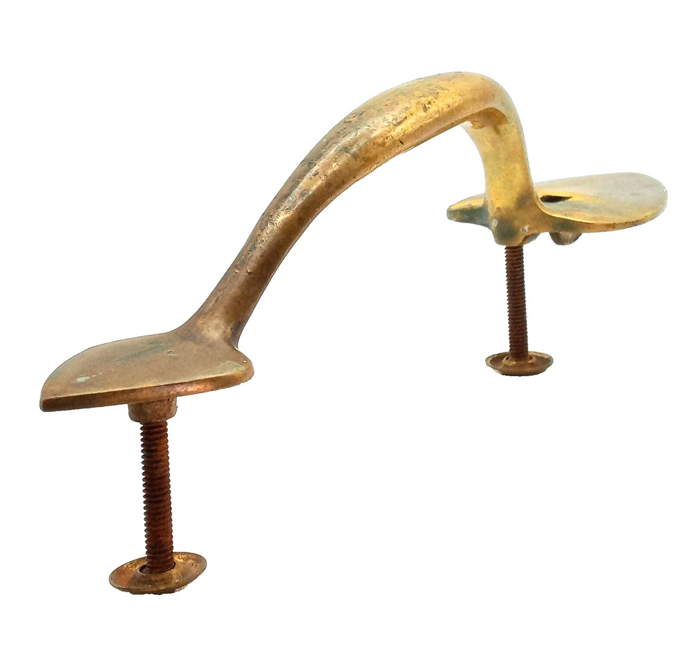 Vintage Brass Cabinet Hardware Pull Handle As-Is