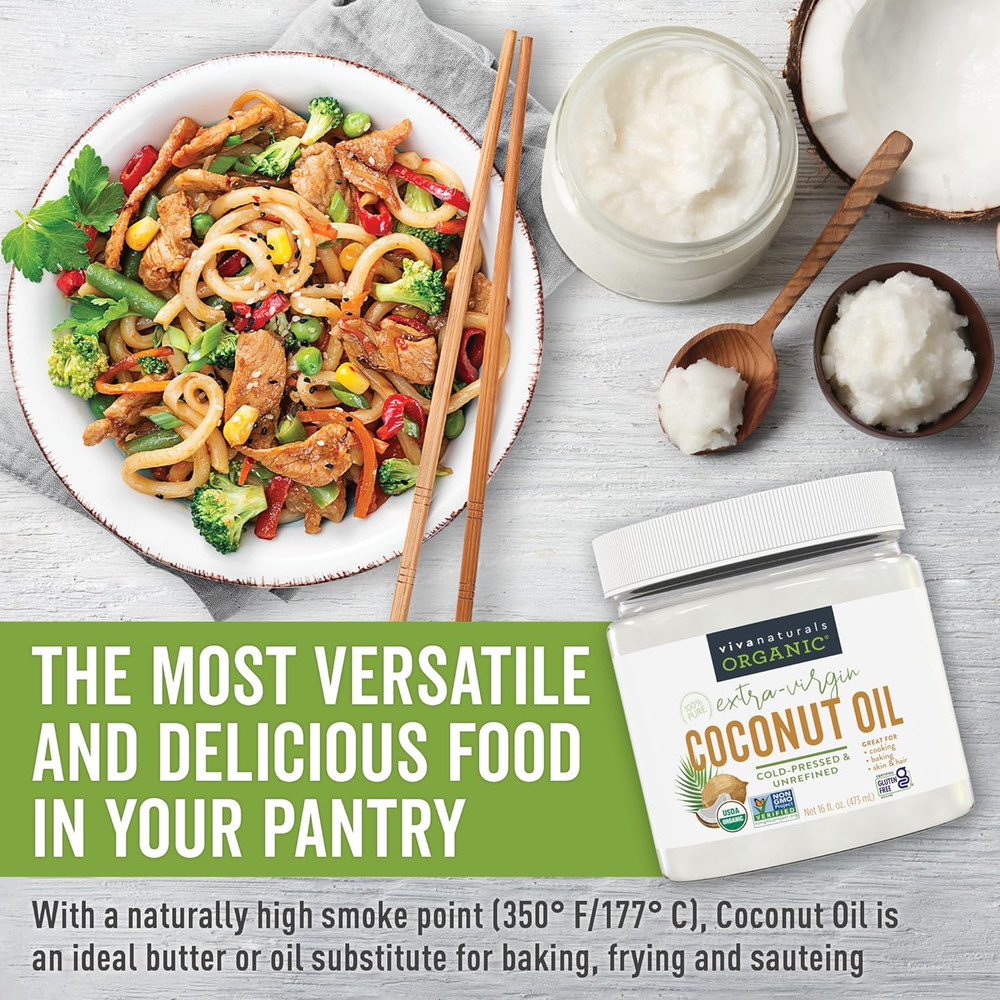 Organic Extra Virgin Coconut Oil, 16 Ounce