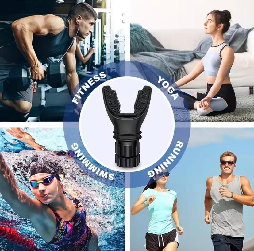 NEW Breathing Exercise Device Lung Trainer Adjustable Silicone Respiratory Tool.