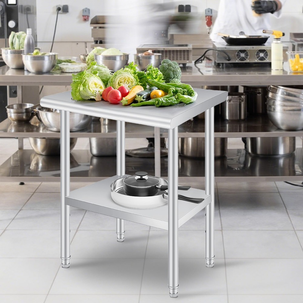 Stainless Steel Work Table Commercial Prep Table 24 x 36 Inches