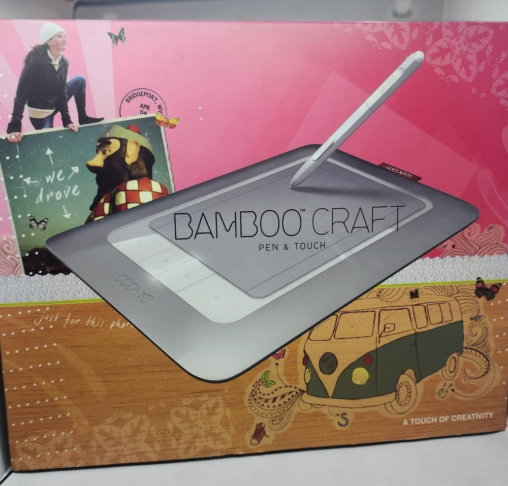 Bamboo Craft Pen & Touch Digital Art Drawing Scrapbooking Software CDs Included