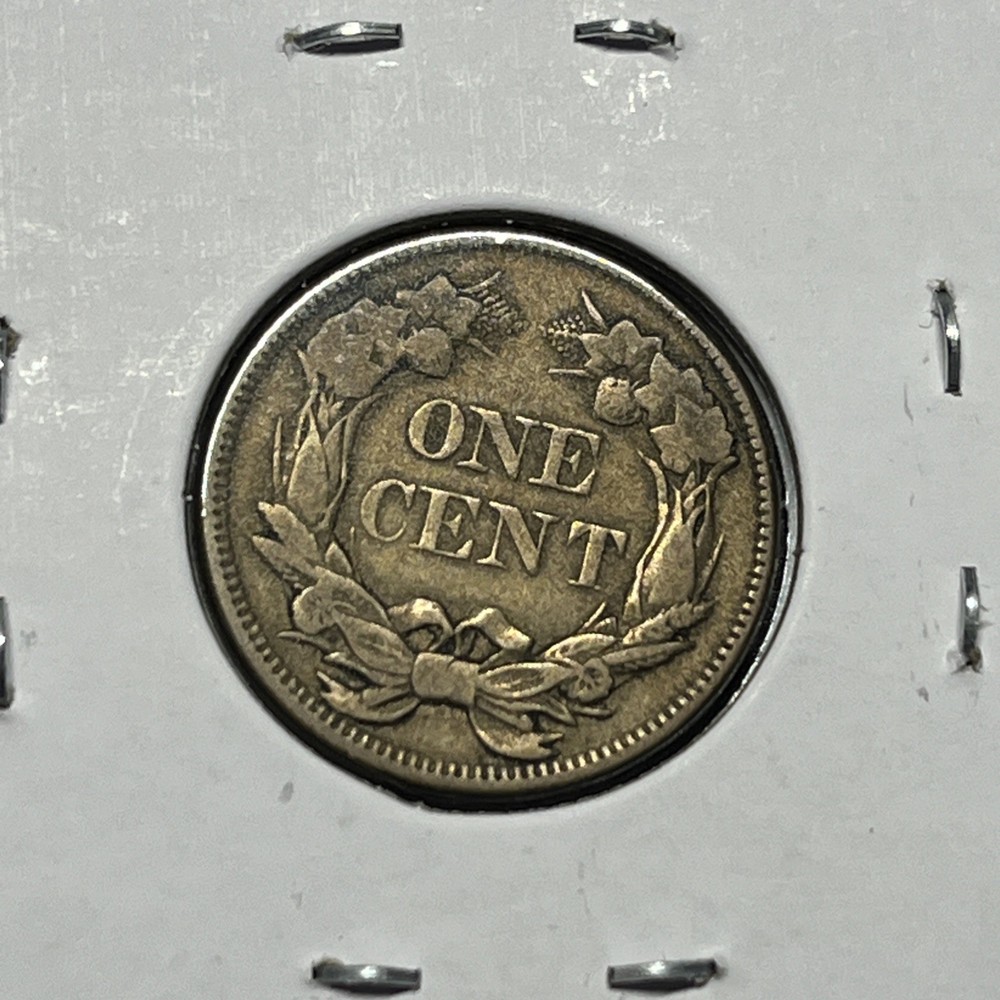 1858 Flying Eagle Cent Copper Type Coin VF+