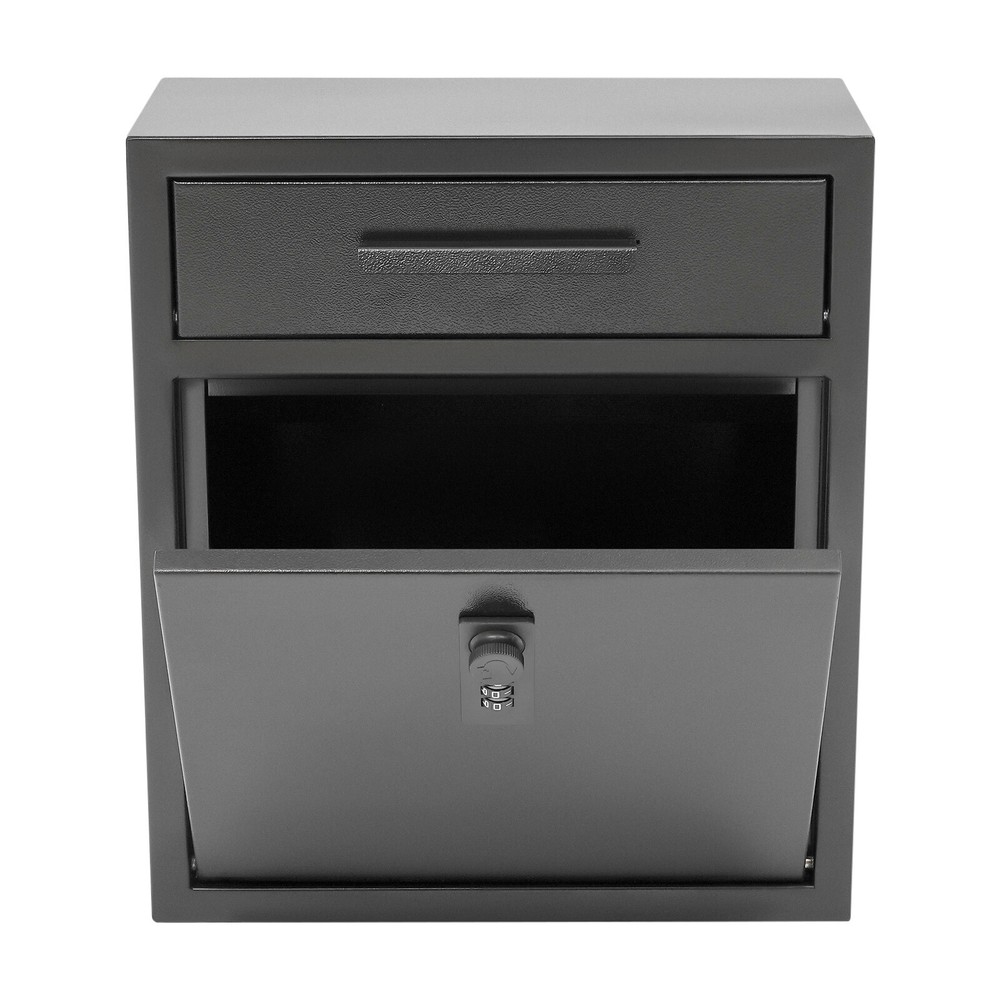 Wall Mount Locking Mailbox Outdoor Drop Box Mail Letter Post Box 10.5x4.7x12??