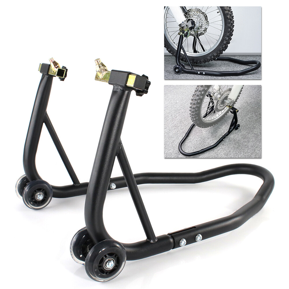 Front Wheel Raise Lift Support Stand Set Paddock Swingarm Fit For Universal