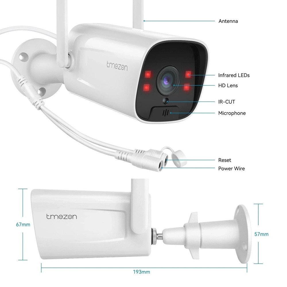 3MP Wireless WIFI Security Camera System Audio 10CH NVR CCTV for Home Security