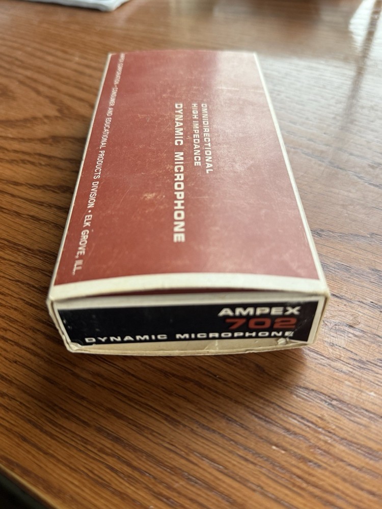 ⭐️Ampex 702 Microphone 50Kohms Dynamic Untested Excellent Condition Vintage