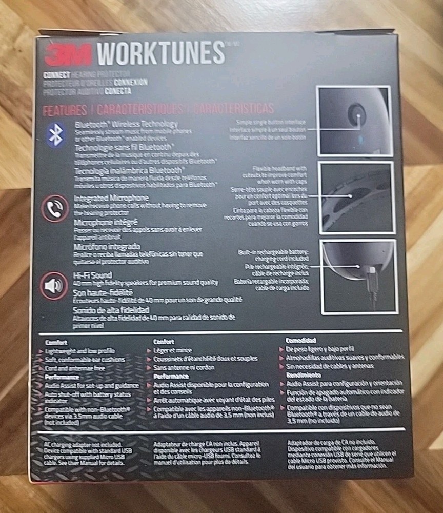 3M Pro Worktunes Wireless Hearing Protector Bluetooth - 90543H1-DC-PS