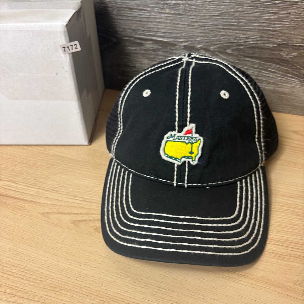 Masters Hat Cap Snap Back Black Golf Augusta National Mesh Back American Needle