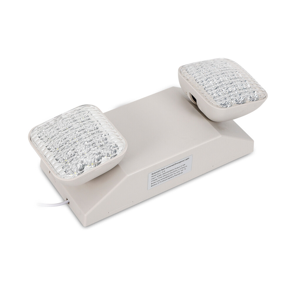 2 Head LED Emergency Light Commercial Adjustable Battery Backup UL Listed 6Pack