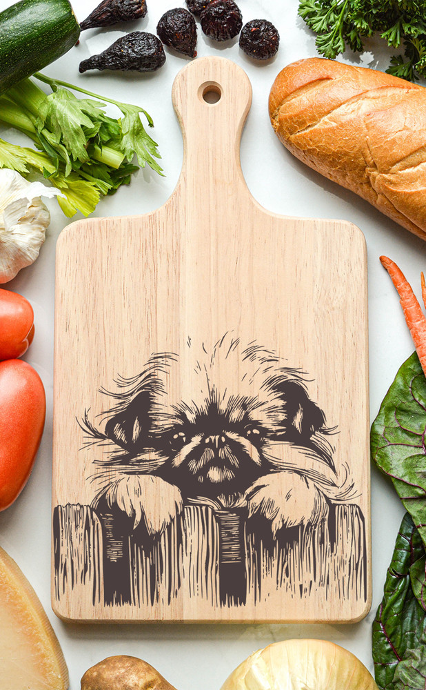 Pekingese Cutting Cheese Board