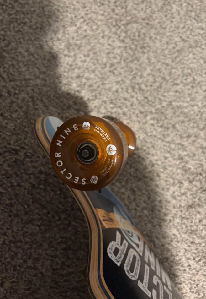 Sector Nine Drop Through Complete Longboard Wave Graphic Brown Wheels