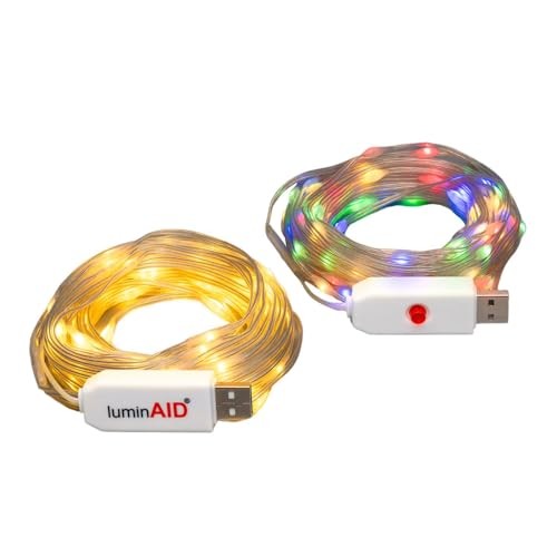 LED String Lights - 2-Pack of 32ft USB Lights with 100 LED Bulbs per Strand -