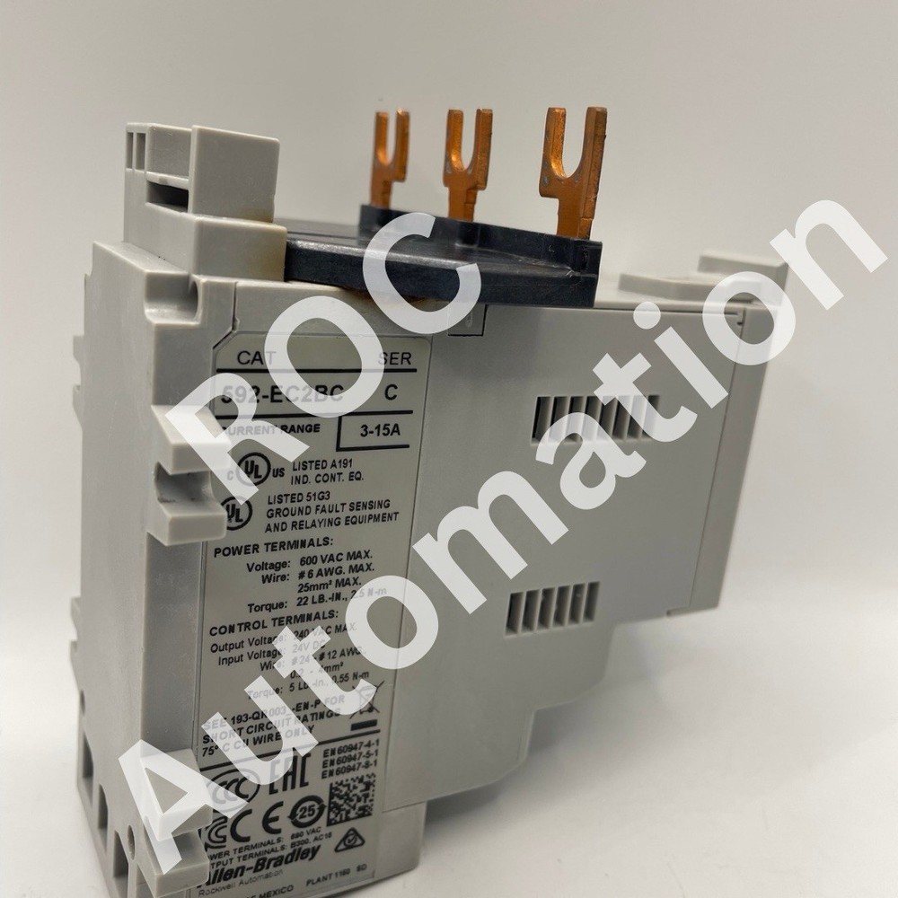 Allen Bradley 592-EC2BC Ser C Solid State Overload Relay 3-15A