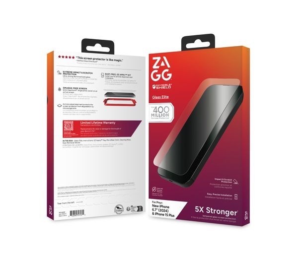 ZAGG Apple iPhone 16 Plus/iPhone 15 Plus Glass Elite Screen Protector & Privacy