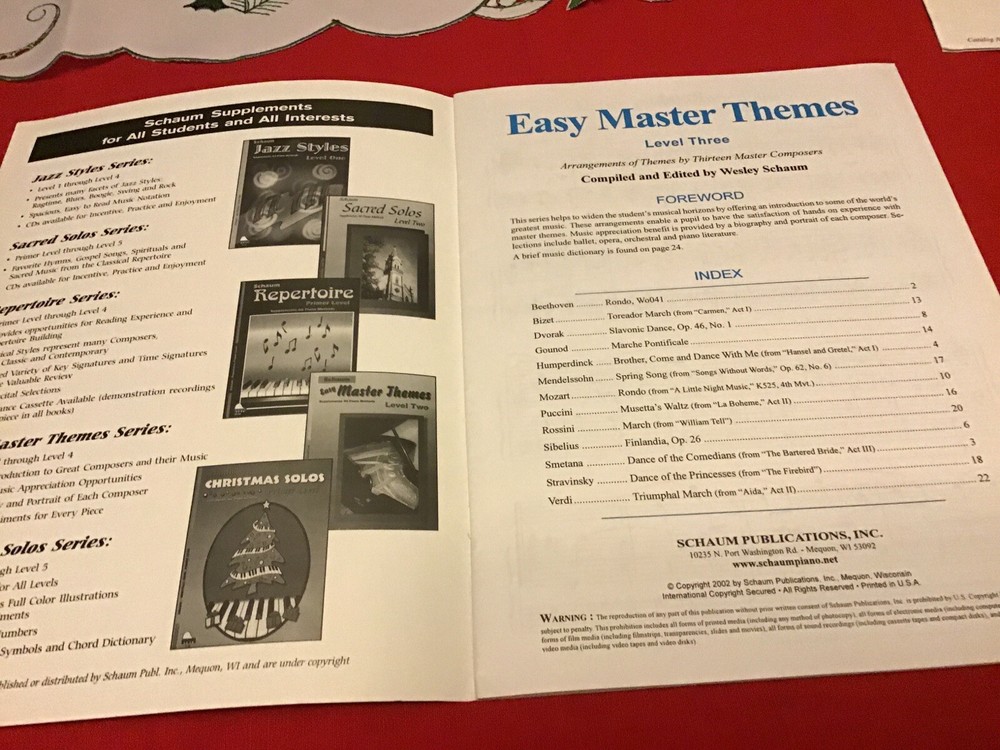 Easy Master Themes, Lev 3 (Various) Educational Piano