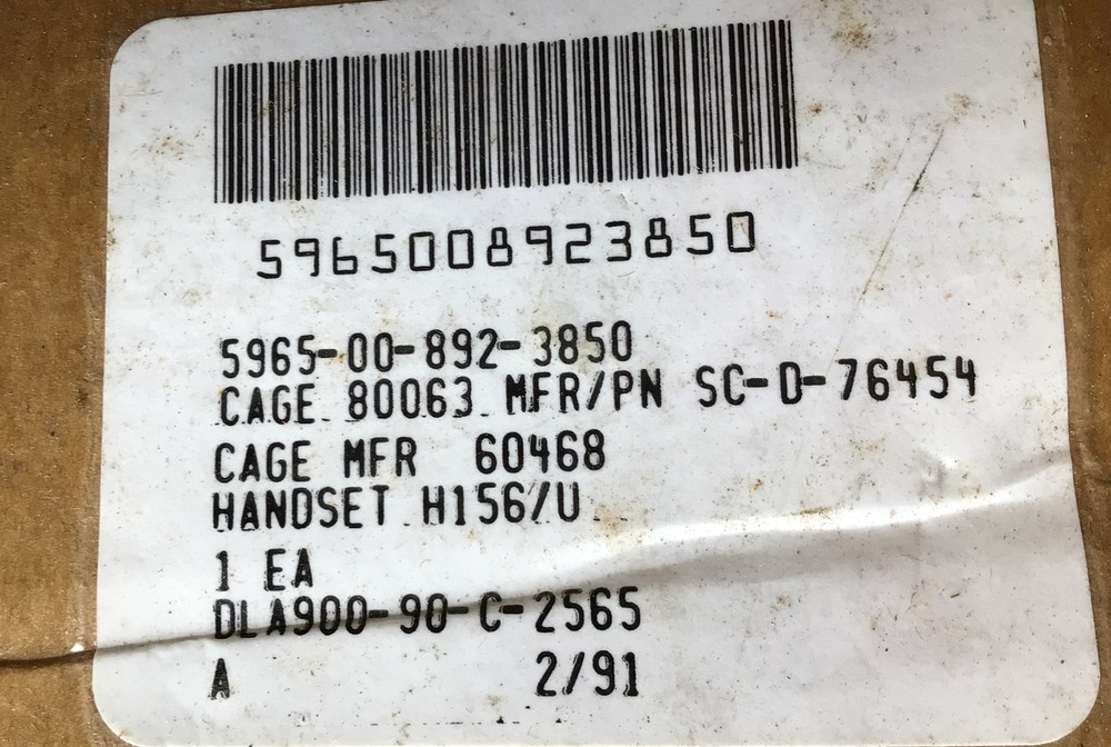 Star Dynamics Corp Handset H-156/U