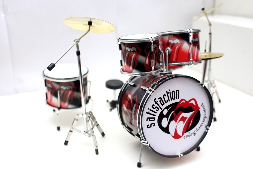 Miniature Drum Set The Rolling Stones Replica Drum Kit 1/6