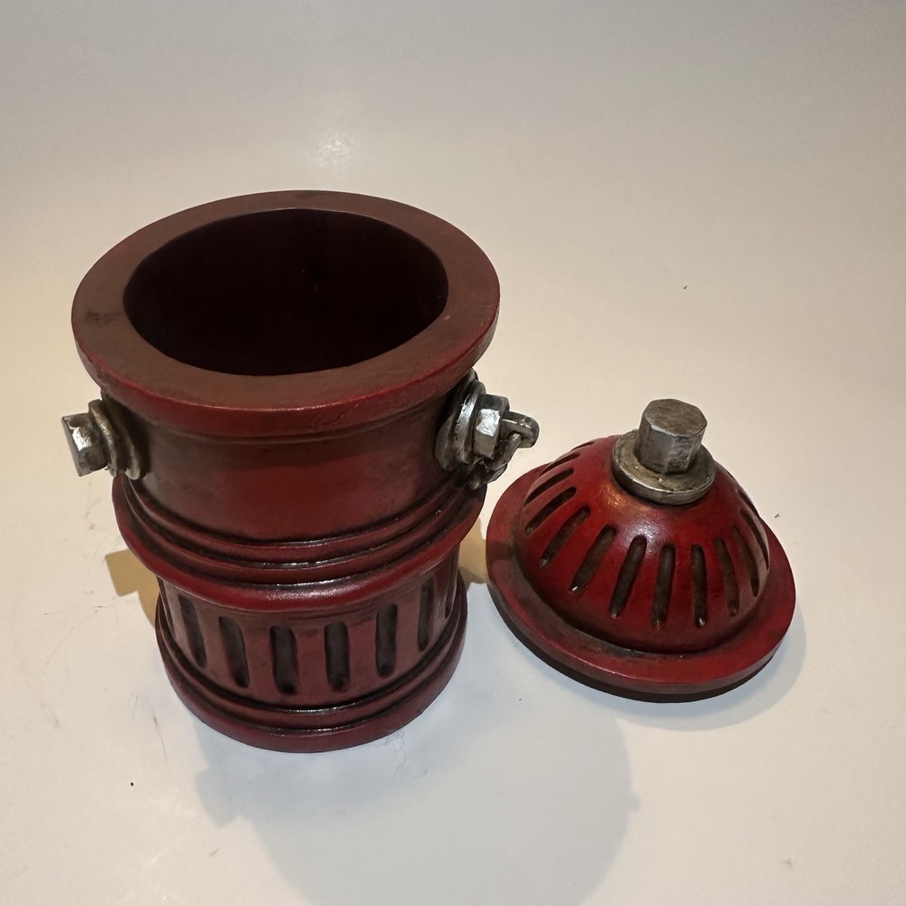 Fire Hydrant Wood Tinker Box - Firefighter Gift Holiday