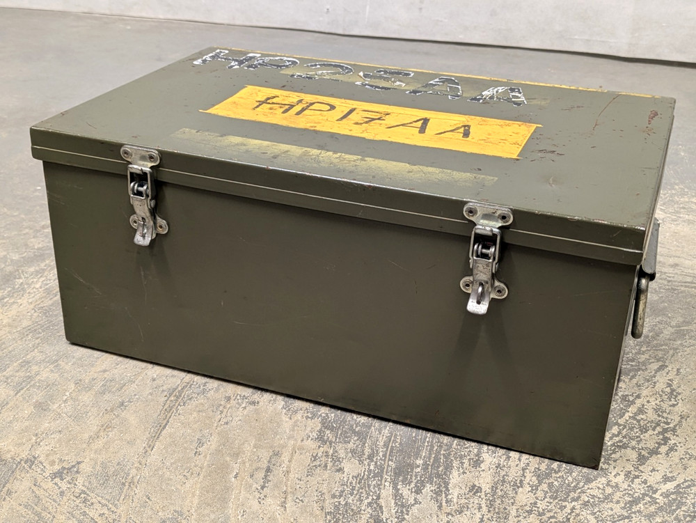 British Army Small Lockable Field Chest Document Transport Storage Case Tool Box