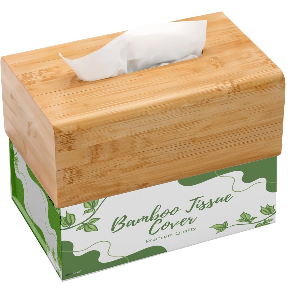 Tissue Cover - Water-Resistant Rectangular Wooden Tissue with Sliding Bottom ...