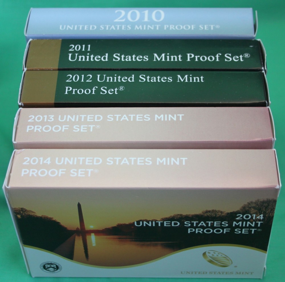 2010 thru 2019 Run Ten Clad Proof Sets Complete as issued by US Mint