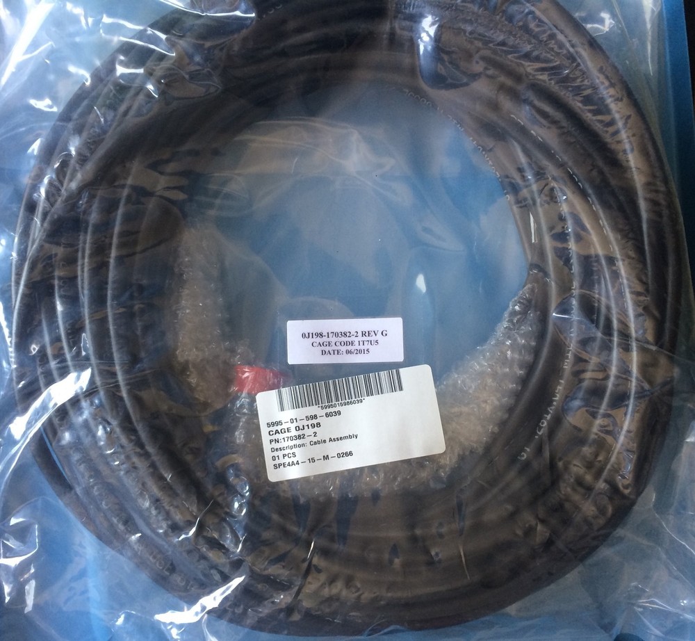 5995-01-598-6039 CABLE ASSY SATCOM DATA POWER 3 CONNECTORS 100FT 170382-2