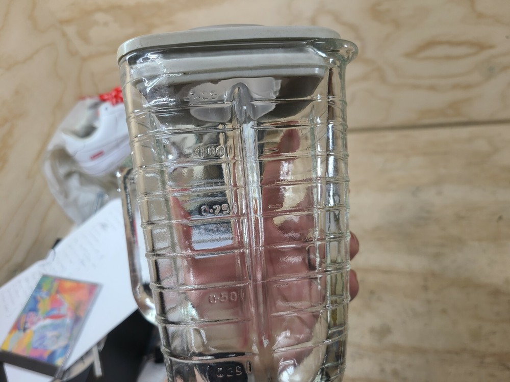 Vintage Oster Regency Kitchen Center Glass Blender Jar/Lid blade