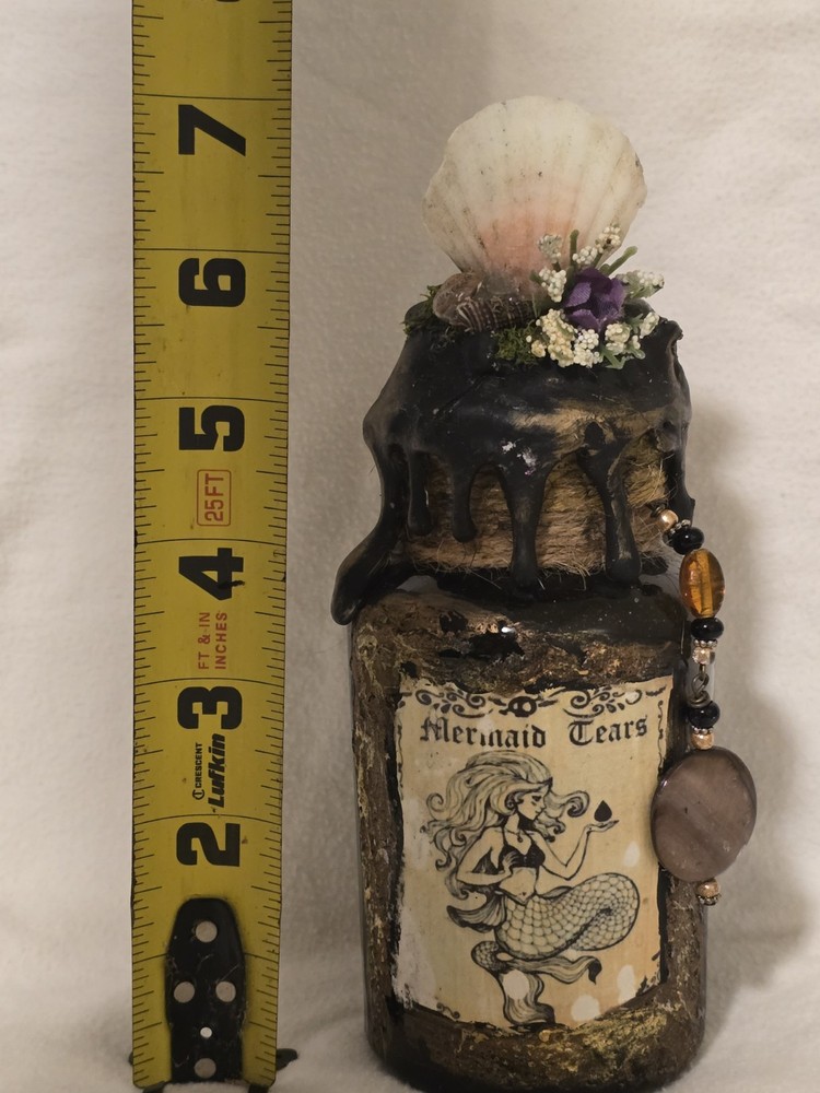 Mermaid Tears Glass Potion Bottle Decorative