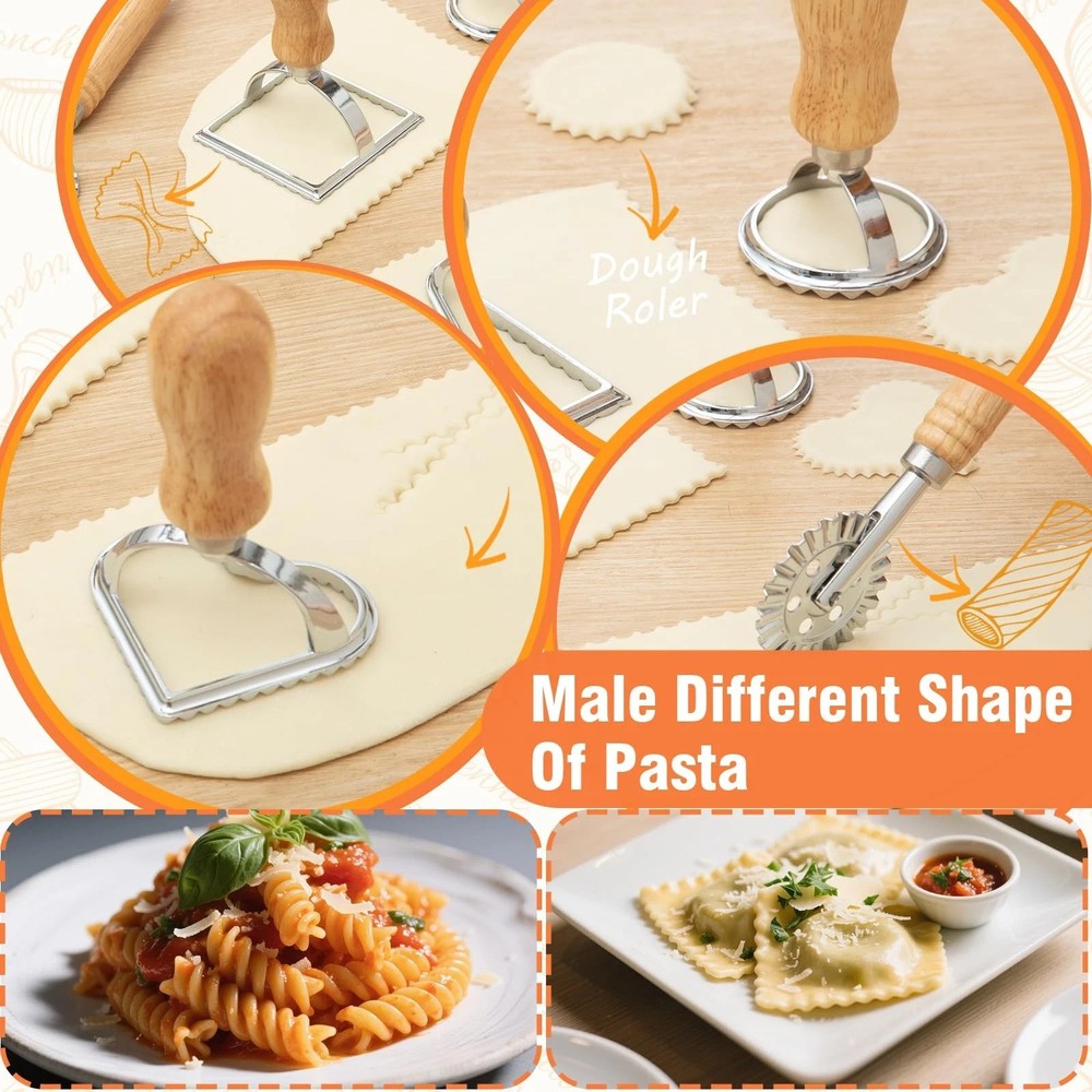 Rotating Pasta Drying Rack with tools
