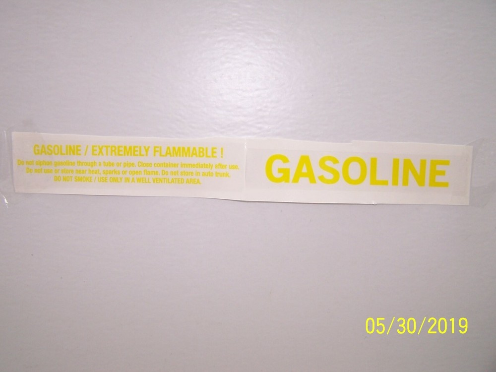 Gasoline Galvanized Can Restoration Decal Delphos, Nesco Etc.