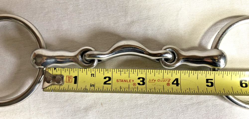 Toklat Loose Ring Quarter Moon Snaffle Bit 5" Half Moon