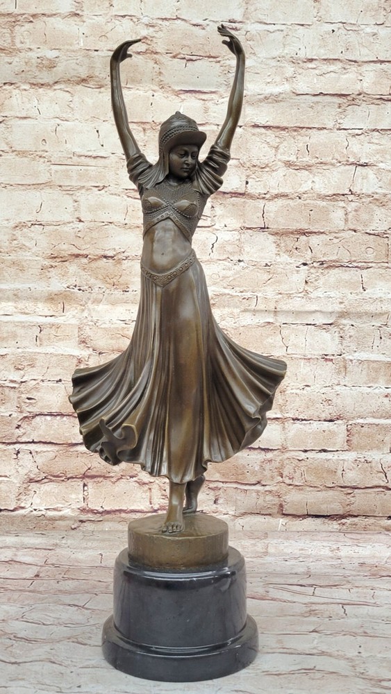 Lost Wax Method Elegance Chiparus Hindu Dancer Statue Figurine