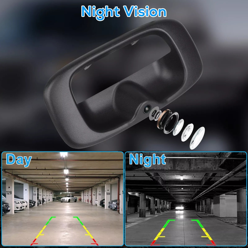 For Chevrolet Silverado/GMC Sierra (99-06) Black Tailgate Handle Backup Camera