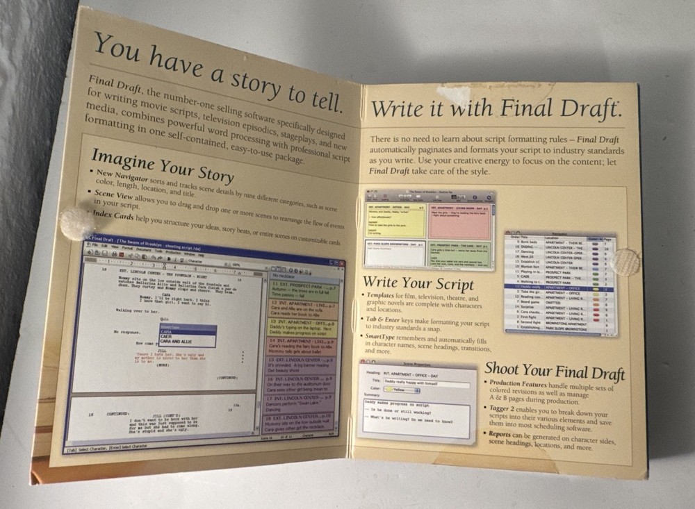 Final Draft Professional Scriptwriting Software Version 8 MAC Windows PC CD 2009