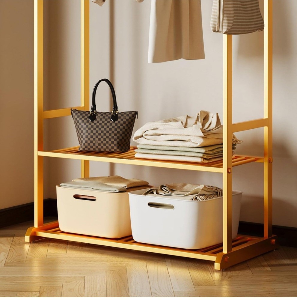 Clothing Rack Gold
