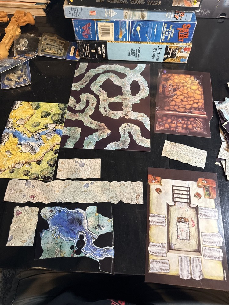 CAVERNS DUNGEON FLOOR PLANS GAMES WORKSHOP RARE