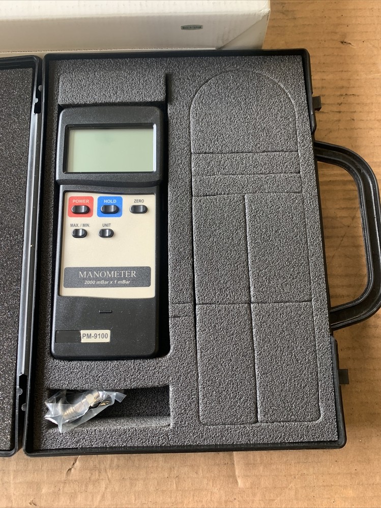 PM-9100 Heavy Duty Digital Manometer 2000 Mbar NEW