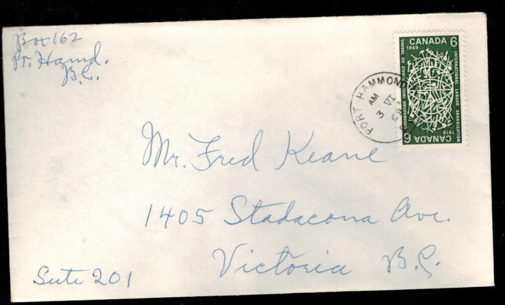 A-1969**Canada 1969 *Port Hammond*, British Columbia