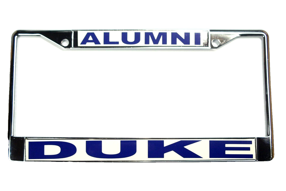 DUKE License Plate Frame, Polished Chrome, ALUMNI/DUKE 0358