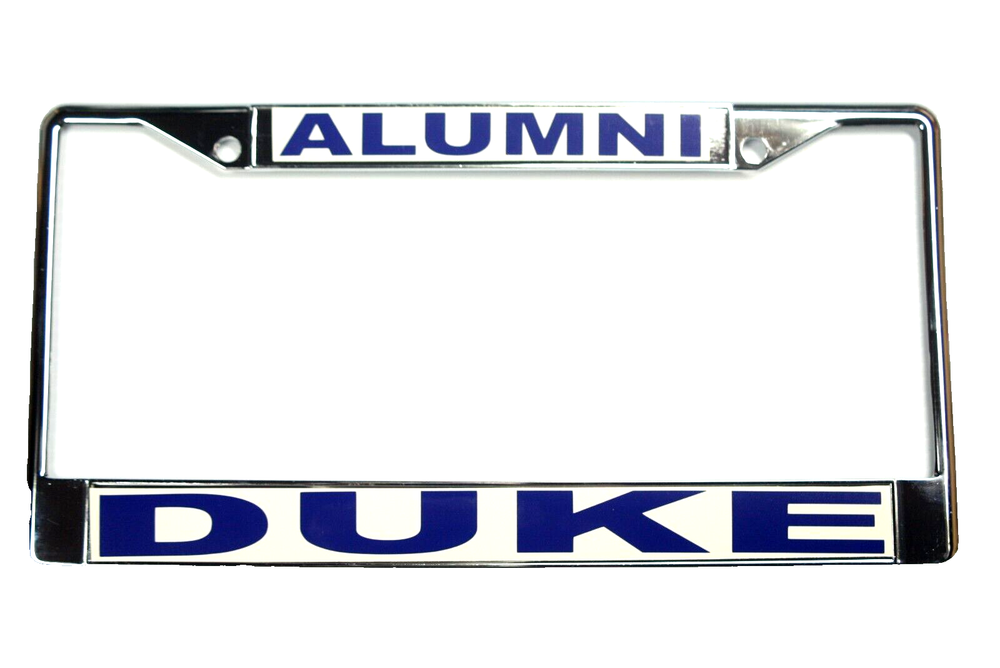DUKE License Plate Frame, Polished Chrome, ALUMNI/DUKE 0358