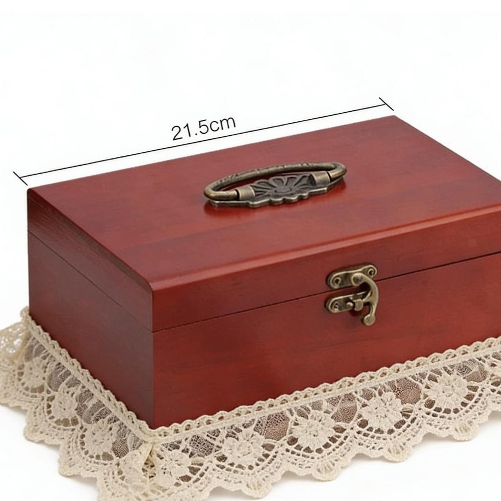 Empty Wooden Sewing Box Needlework Box Sewing Accessories Holder