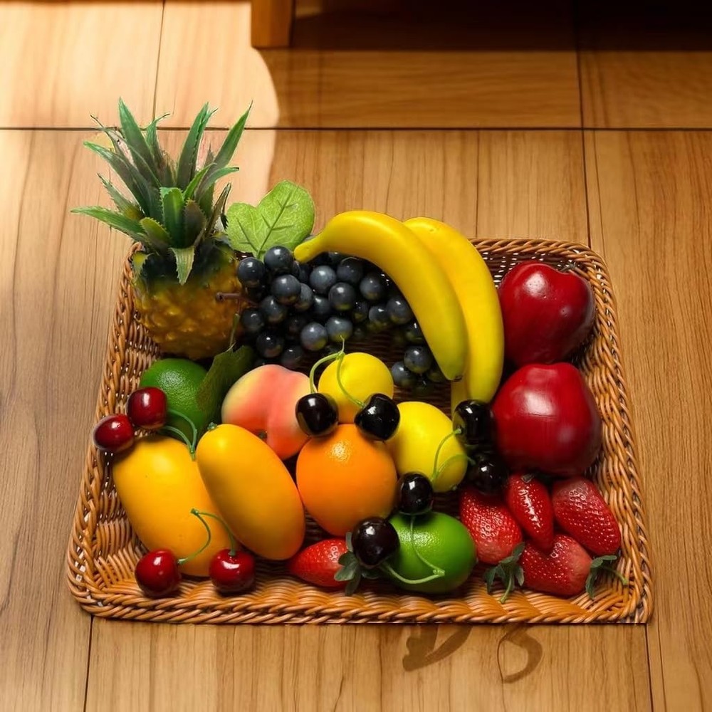 26pcs Artificial Fruits Fake Realistic Fruit Modle Mixture