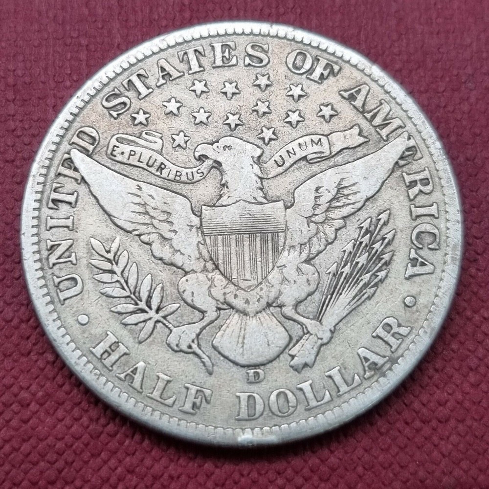 1907 D Barber Half Dollar 50c Better Grade #45222