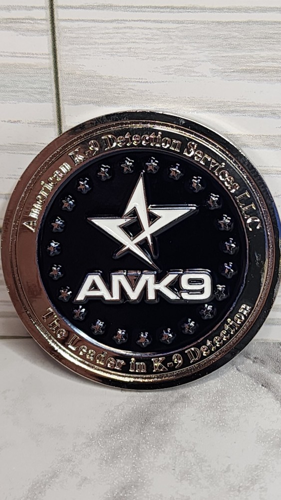 RARE AUTHENTIC AMK9/ACADEMI CHALLENGE COIN-EXCELLENT CONDITION