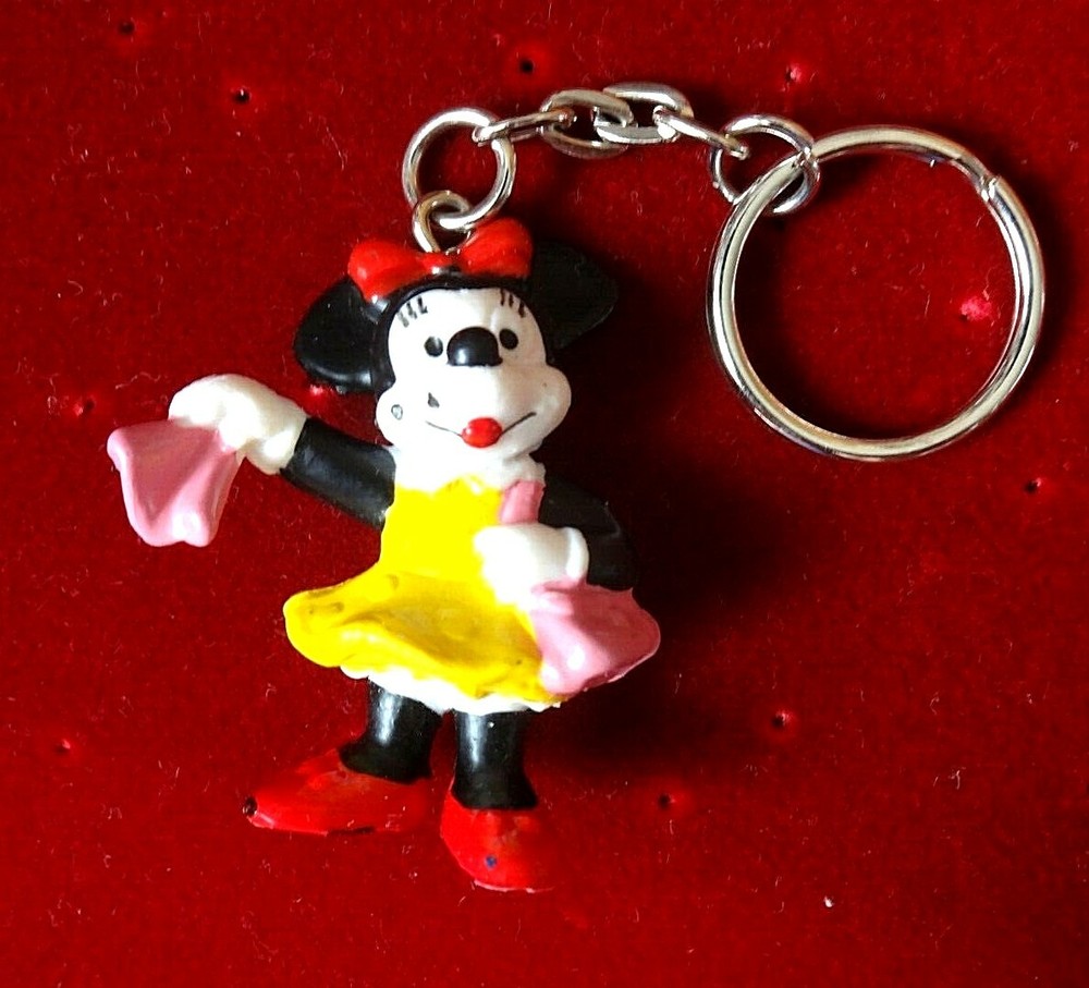 MINNIE MOUSE ~ Disney ~ Bully ~ Vintage ~ Figure ~ KEYRING