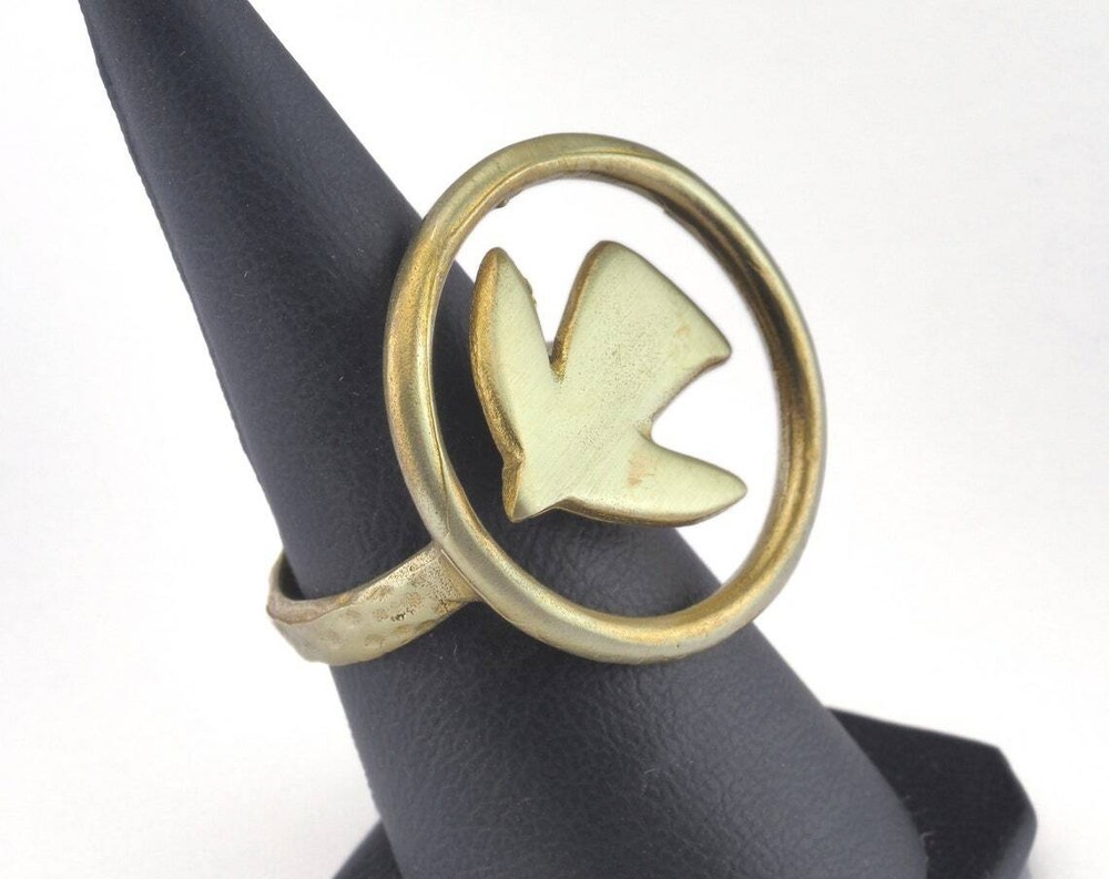 Ring Bird Adjustable Ring Raw brass (18mm 8US inner size) 4091