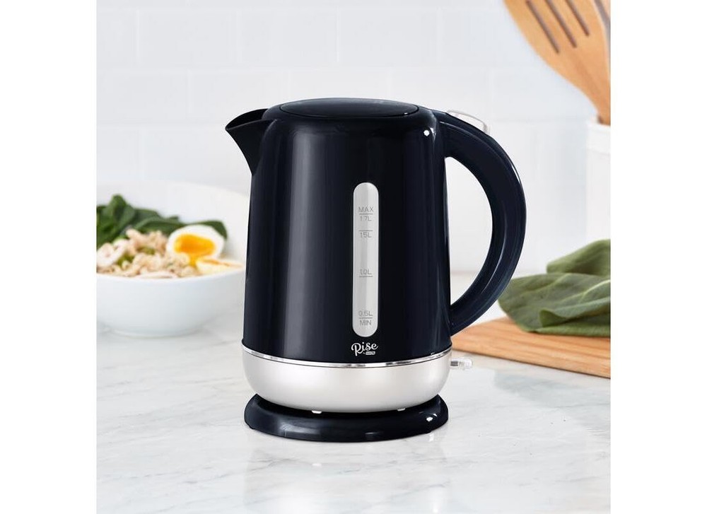 Black Polypropylene 1.7 L Electric Tea Kettle with Automatic Shut-Off