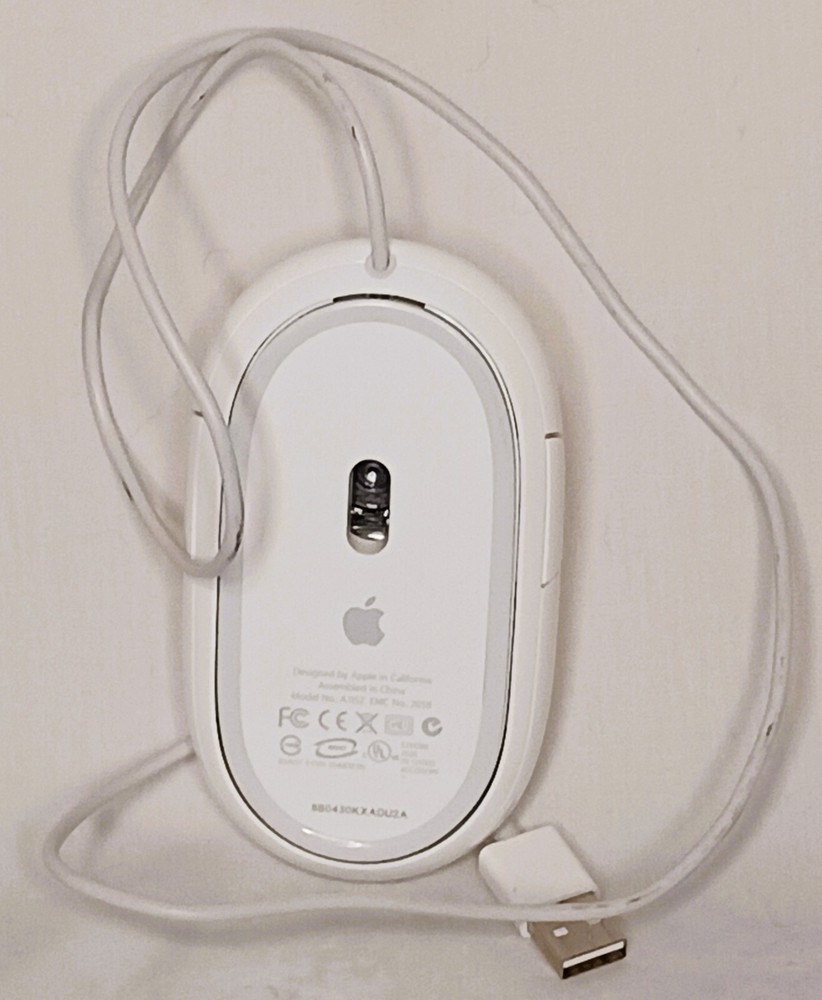 Apple White Mighty USB Wired Optical Mouse A1152