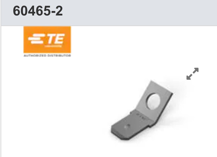 100 TE AMP 60465-2 FASTON .250 Series 45 Mount Angle Stud Mount Tab Terminal 6